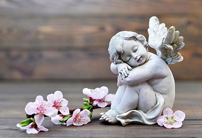 Anjelská fototapeta Angel guardian sleeping